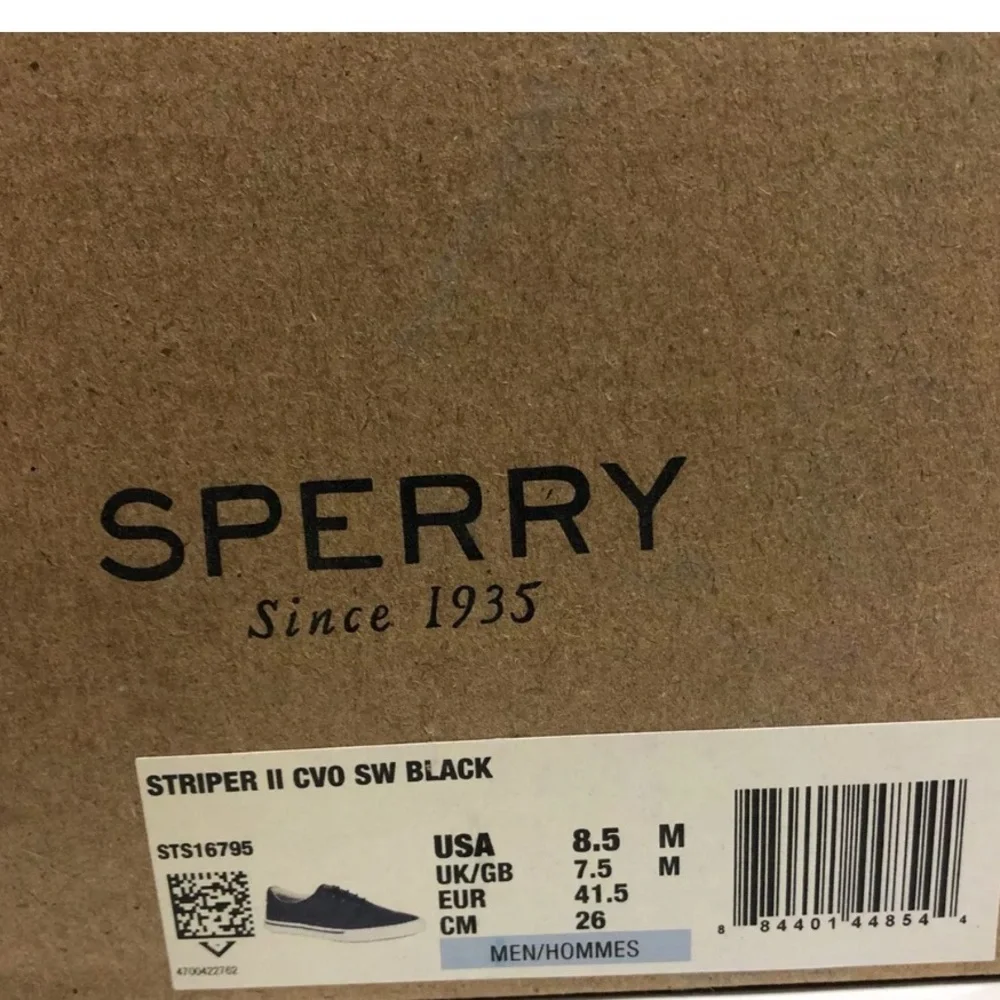 Sperry Men’s Striper II Cvo Boat Shoes Black, Size 8.5 M